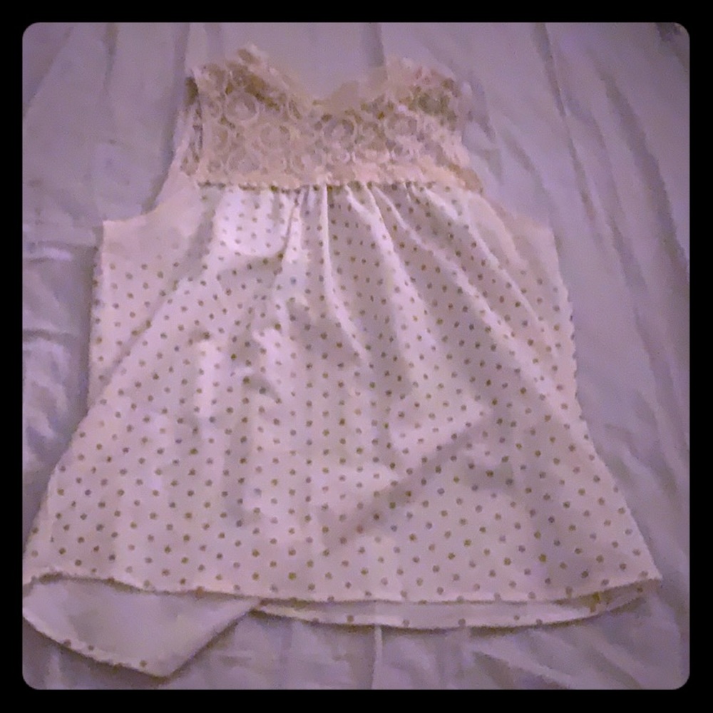 Stylish blouse, lace neck